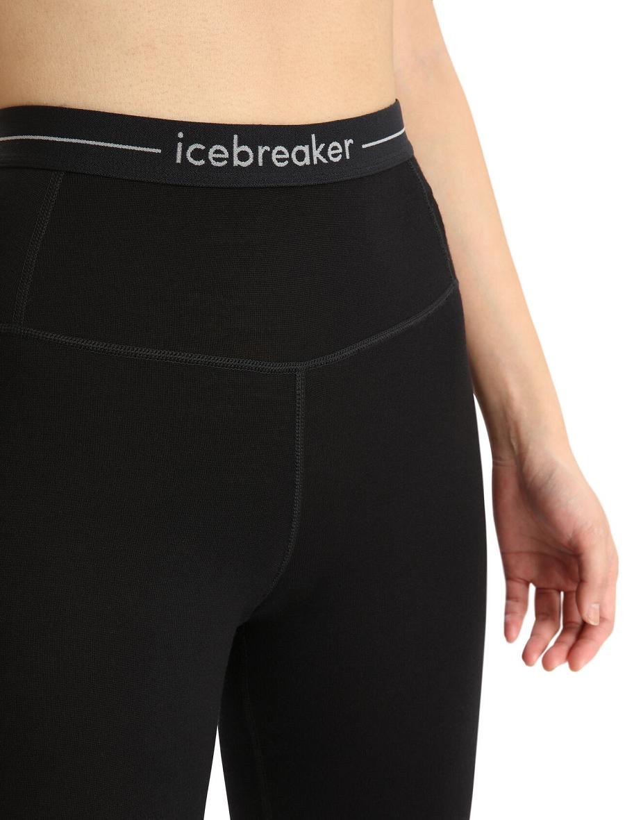 Black Icebreaker Merino 260 Tech High Rise Women's Leggings | AU 1533JPQJ